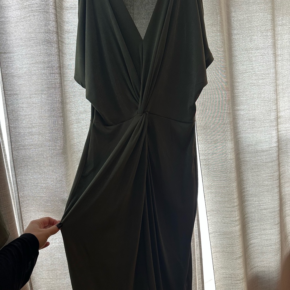 Jennifer Lopez Olive Green Maxi Dress